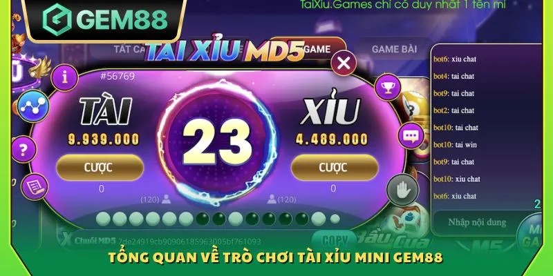 Game Tài Xỉu mini Gem88 - Trò chơi giải trí hot nhất hiện nay 2 Tổng quan về trò chơi Tài Xỉu mini Gem88
